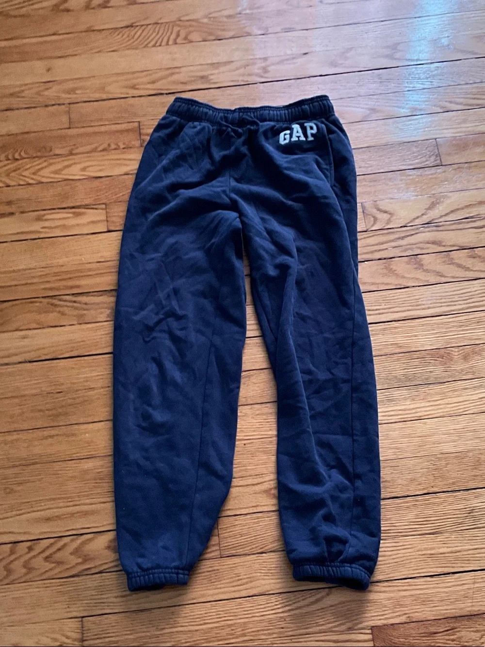 GAP Navy Blue Kids Fleece Joggers with Logo